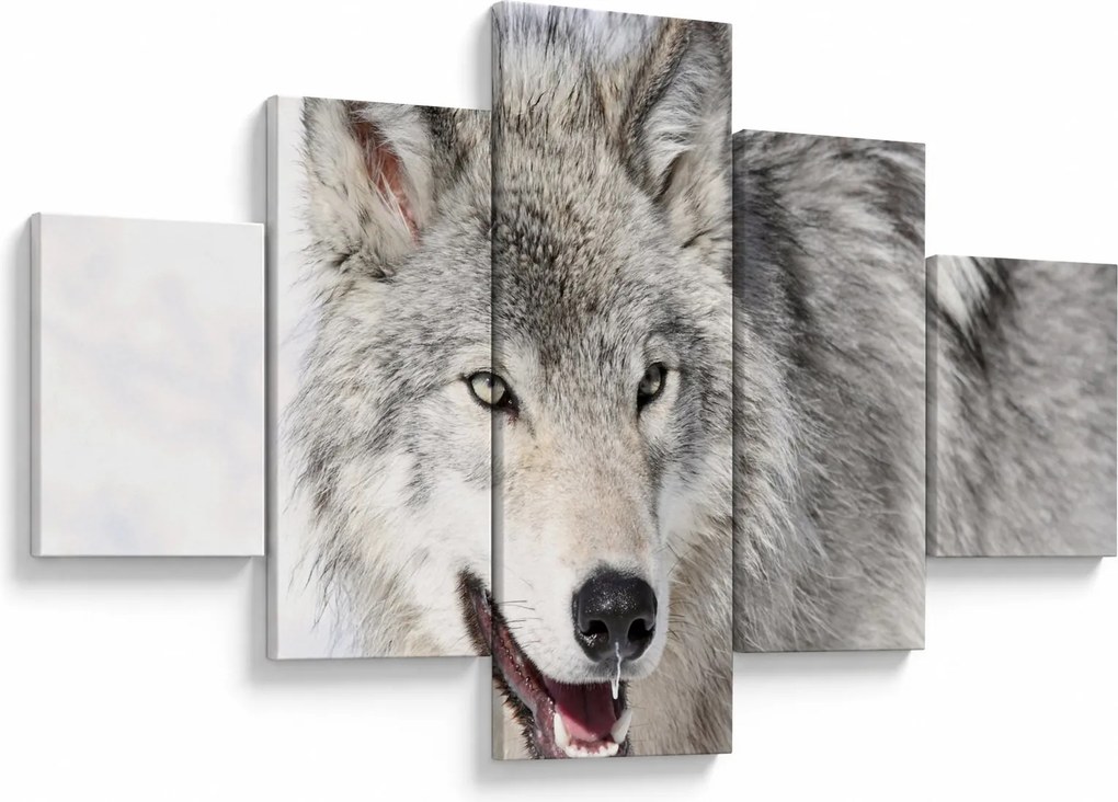 Obraz - Wilk w naturze (125x70 cm)