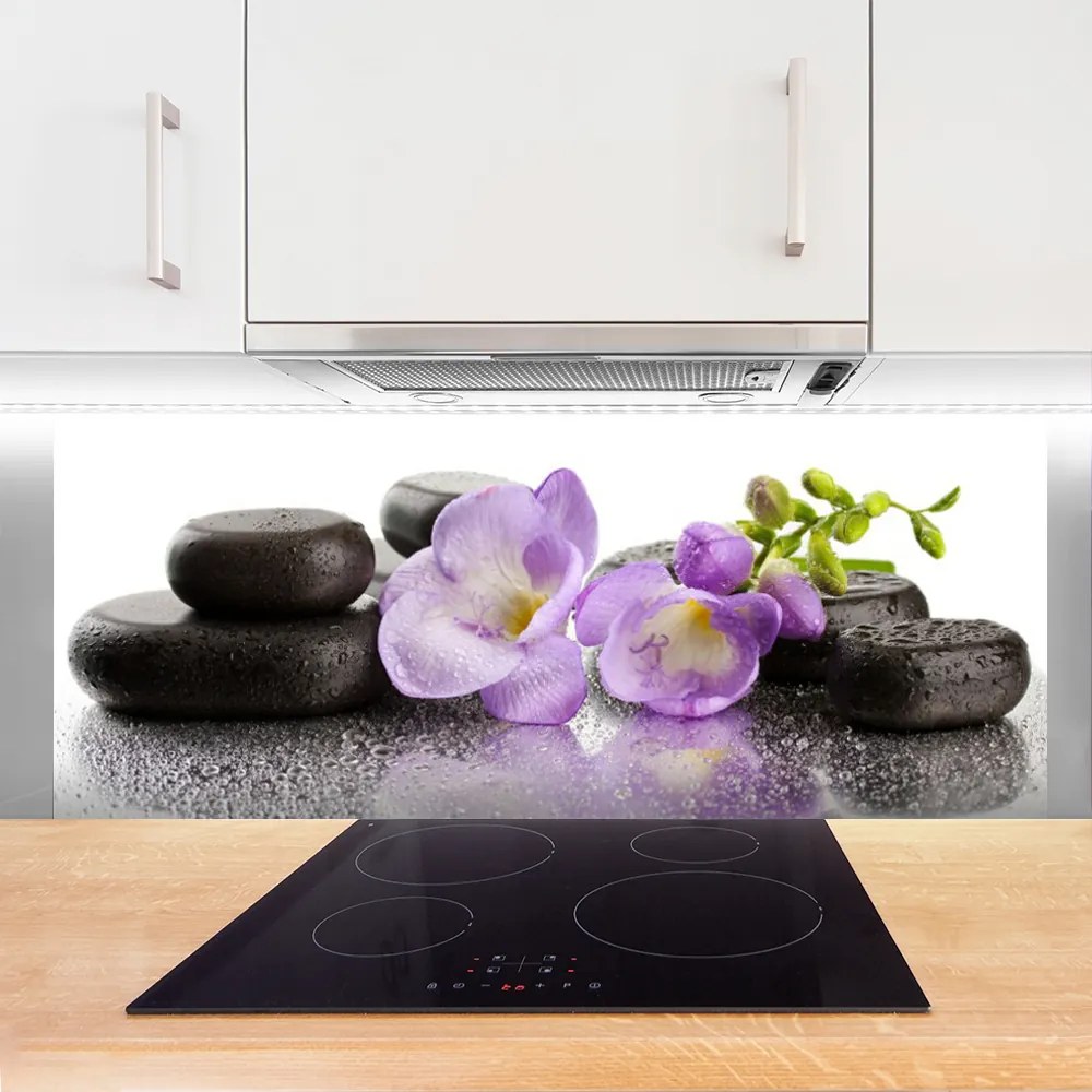 Panel Szklany Elegancka Ozdoba Kwiatowa