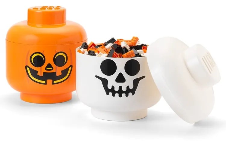 Pomarańczowe pudełko do przechowywania LEGO® Pumpkin Head L