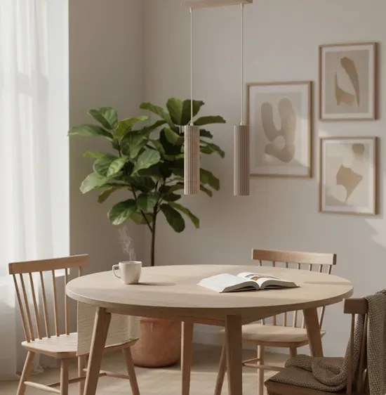 Podwójna lampa wisząca taupe  S6-L02