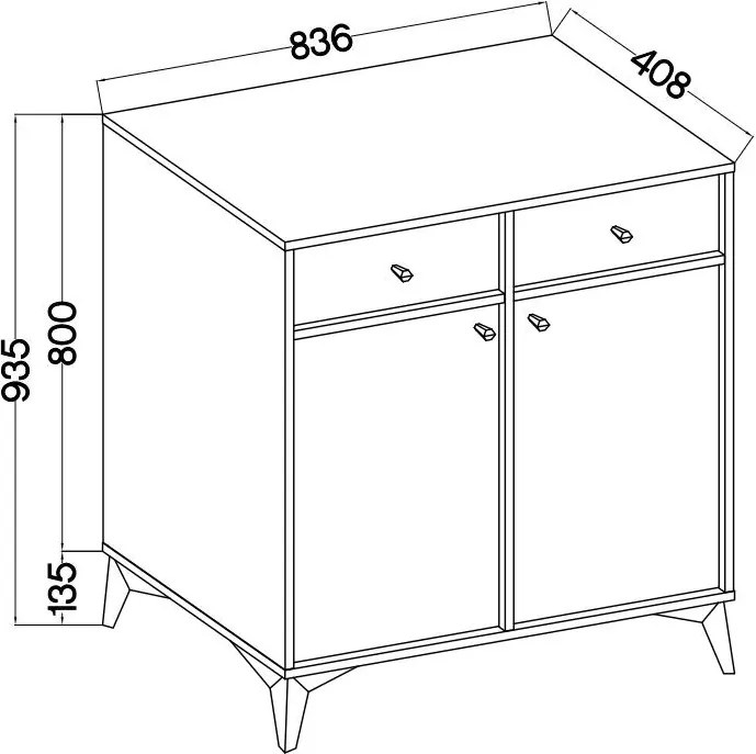 Komoda TORINO 84 cm do Salonu Sypialni Odcienie zieleni