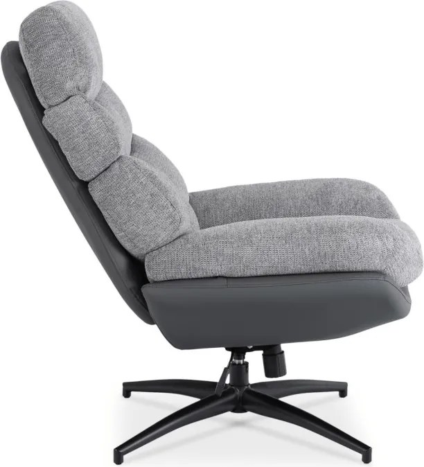 Fotel Wypoczynkowy Obrotowy ASTURIA do Salonu Szary Nowoczesny