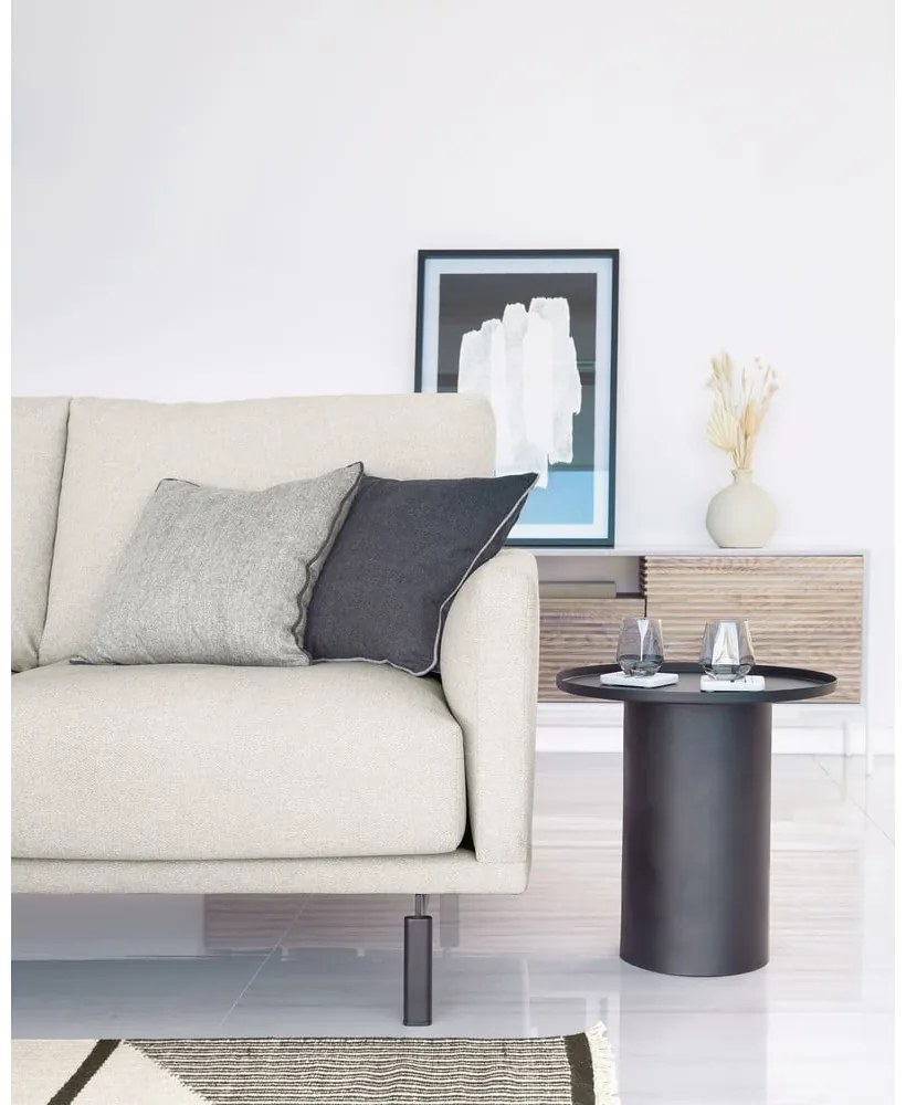 Beżowa sofa z tkaniny szenilowej 214 cm Galene – Kave Home