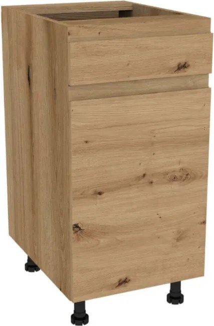 Zestaw Mebli Kuchennych MODERN 170 cm Biały Połysk/Dąb Nowoczesny