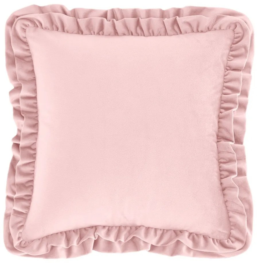 Aksamitna poduszka dekoracyjna 43x43 cm Velvet Double Frill – Catherine Lansfield