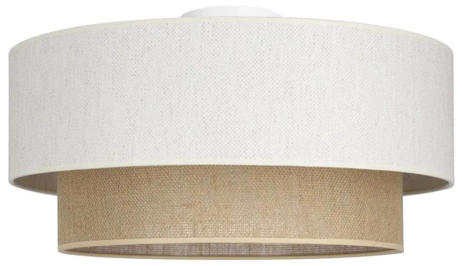 Lampa sufitowa NATIA 1xE27/60W/230V biała/brązowa