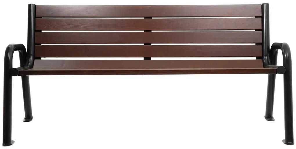 Stalowa ławka parkowa palisander - Tremis 2V