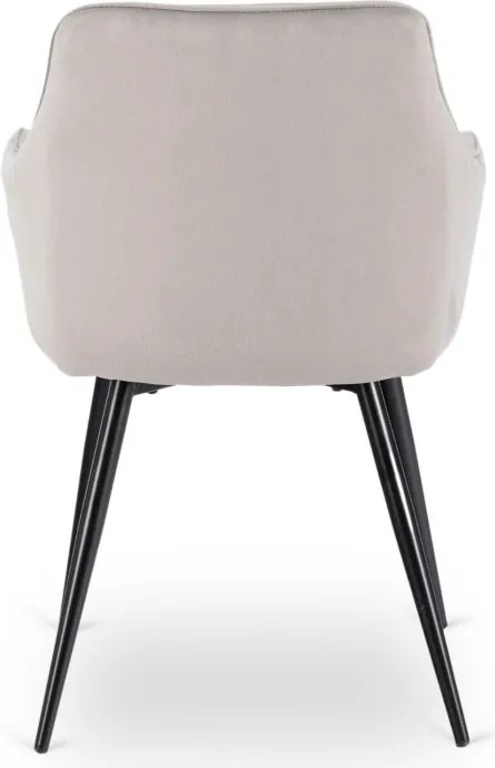 Krzesło Tapicerowane do Salonu MODESTO Szare Welurowe Nowoczesne Loft