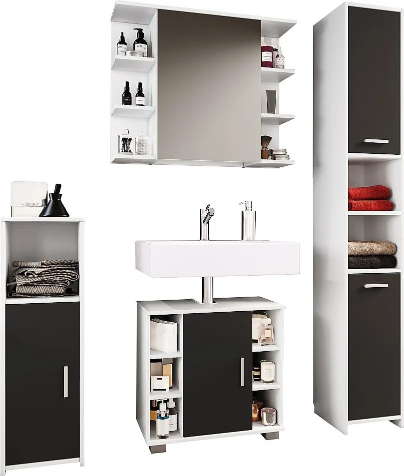 4 szt. kompletny zestaw mebli łazienkowych Zalo ll