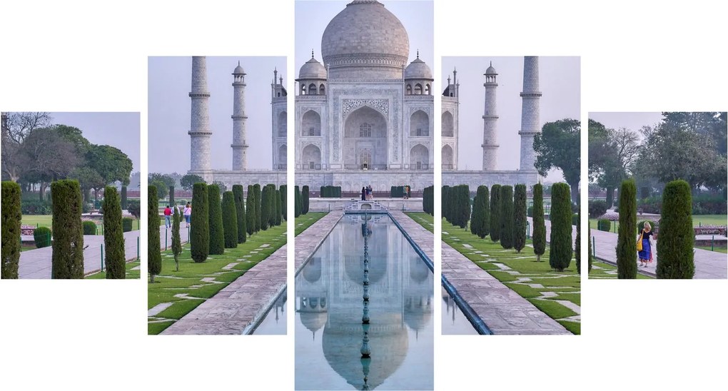 Obraz - Taj Mahal o wschodzie słońca (125x70 cm)