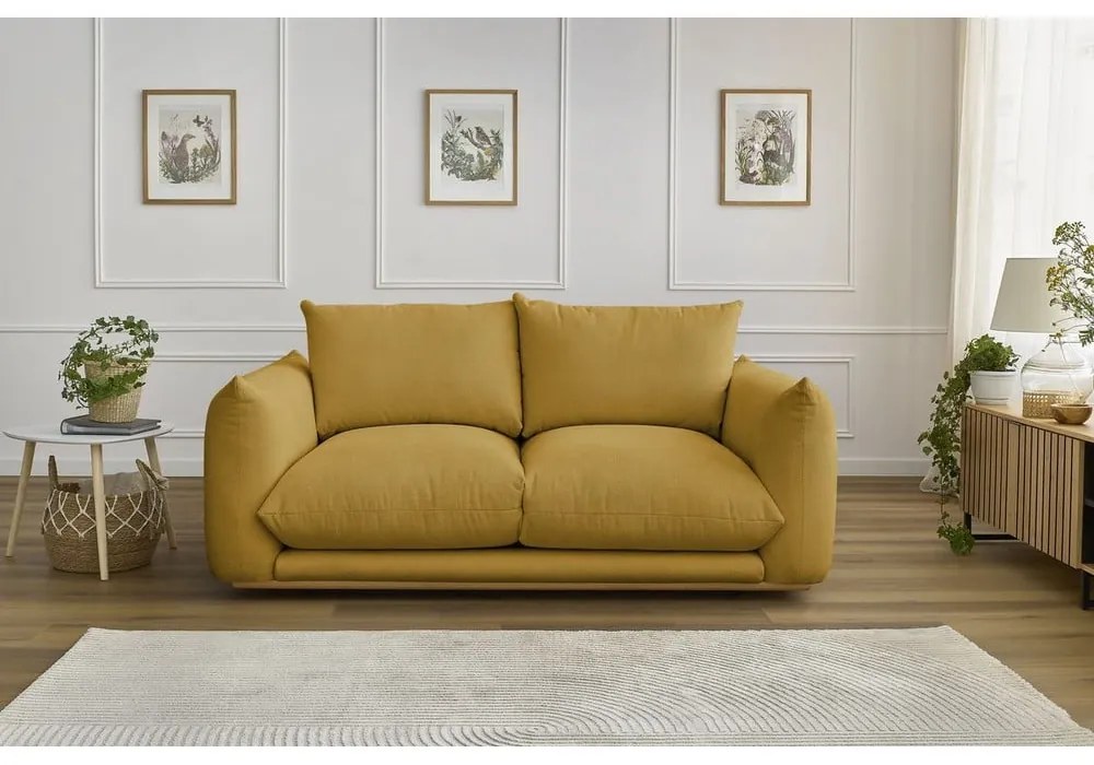 Żółta sofa 193 cm Ernest – Bobochic Paris