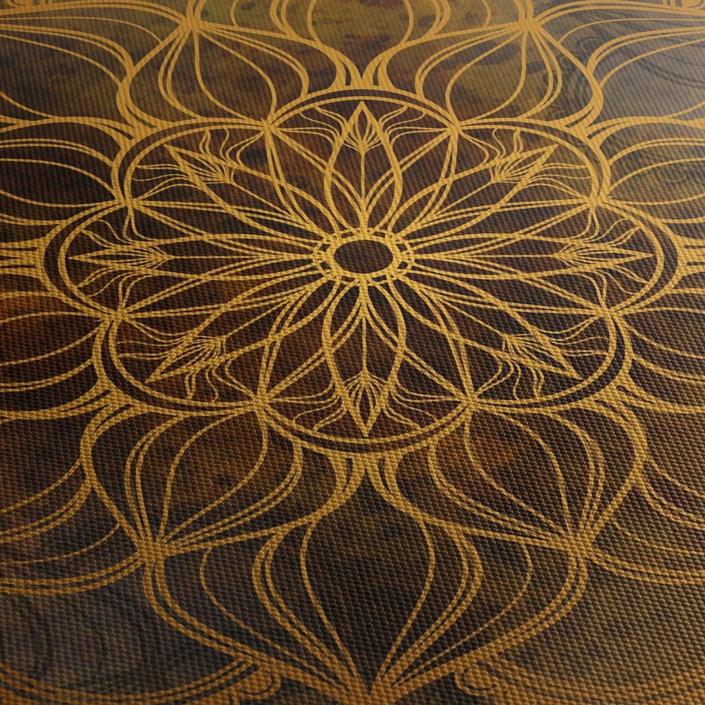 Obraz - Mandala radości (z zegarem) (90x30 cm)