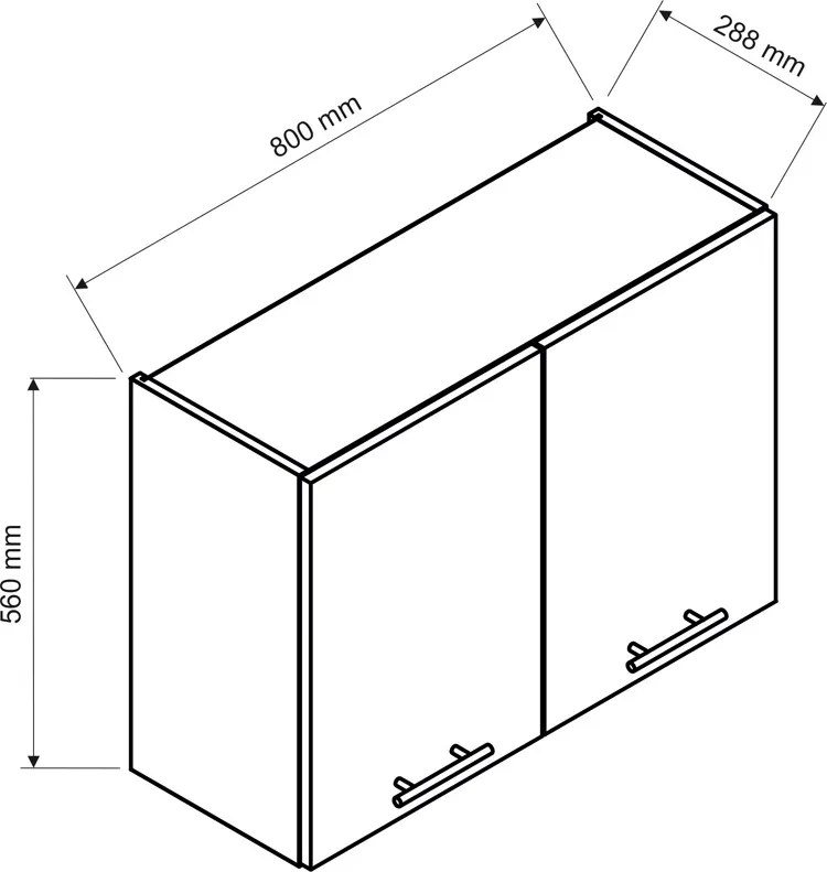 Mały zestaw mebli kuchennych grafit mat - Lanter 3X