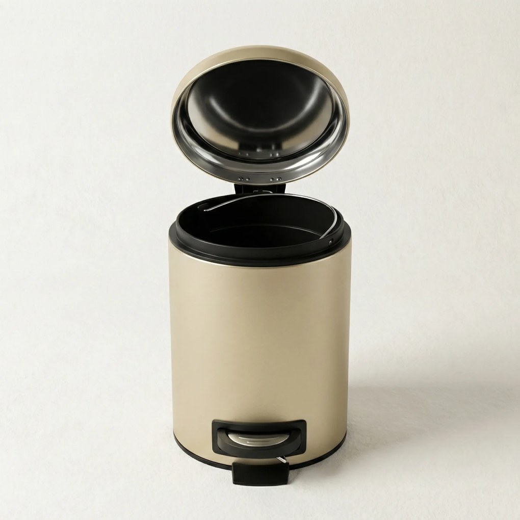 Kosz łazienkowy STEG z wolno opadającą pokrywą, wyciągany pojemnik, 3 l