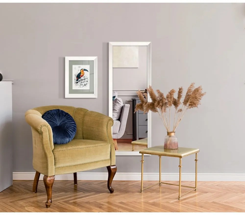 Lustro ścienne w białej ramie Styler Parisienne, 47x147 cm