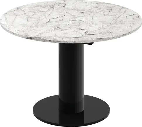 Rozkładany stół jadalniany Solo Lux z blatem w imitacji marmuru połysk