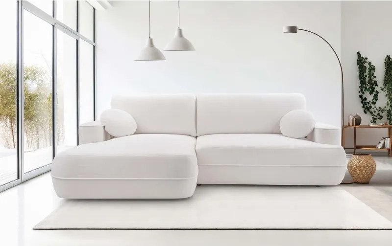 Narożnik FUEGO wolnostojący układ L strona Lewa z funkcją spania w tkaninie Bubble 01