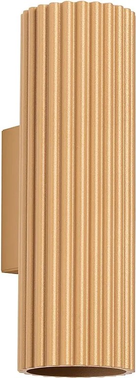 Lampa Ścienna Minimalistyczny Karbon, Aluminium - 2 Źródło - L.6.5 X H.20 Cm - Złoty