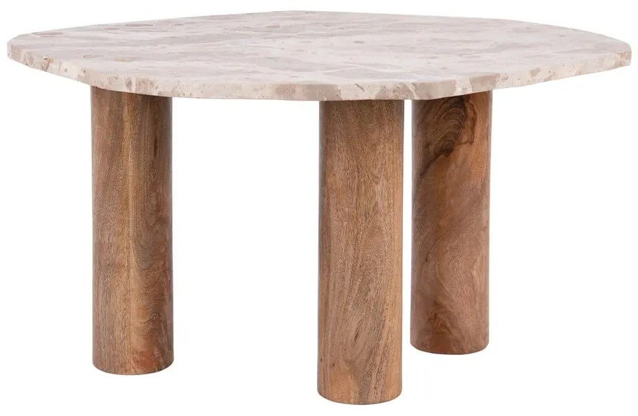 Stolik z blatem w dekorze marmuru 50x75 cm Organic – Leitmotiv