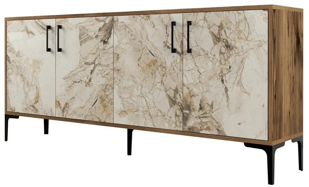 Szafka Kiev Walnut and White Marble