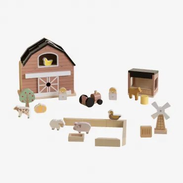 Nermal Kids Drewniana Farma Kolory Naturalne - Sklum