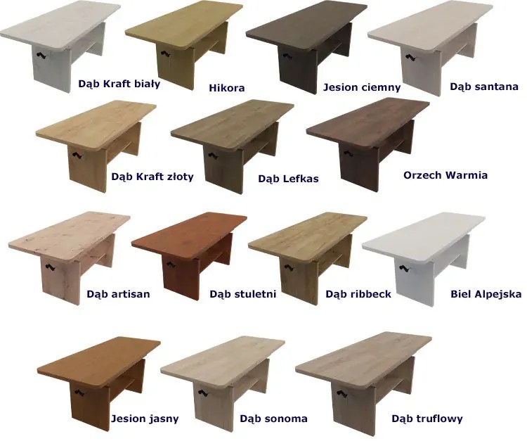 Rozkładany Ławostół 14 Kolorów Dąb G3-F62