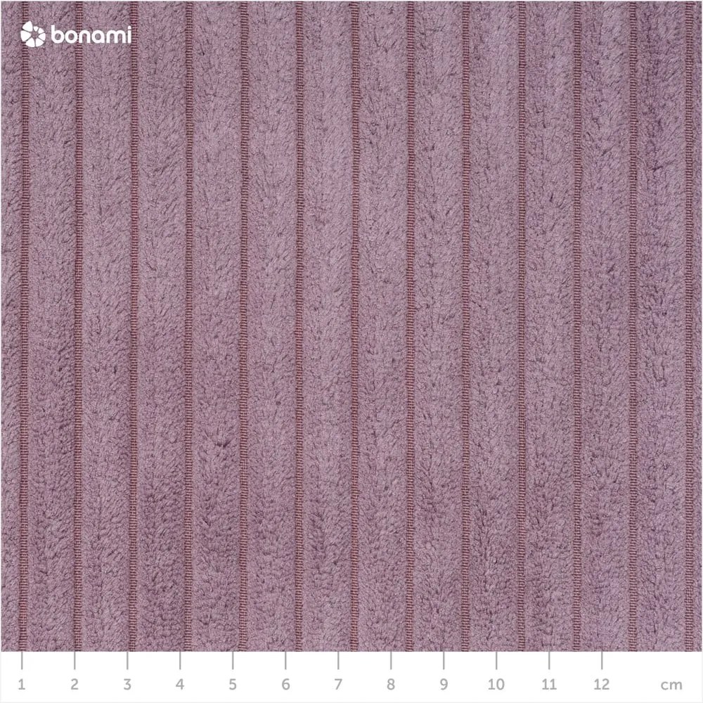 Różowy sztruksowy rozkładany narożnik (strona zmienna) Nihad – Bobochic Paris