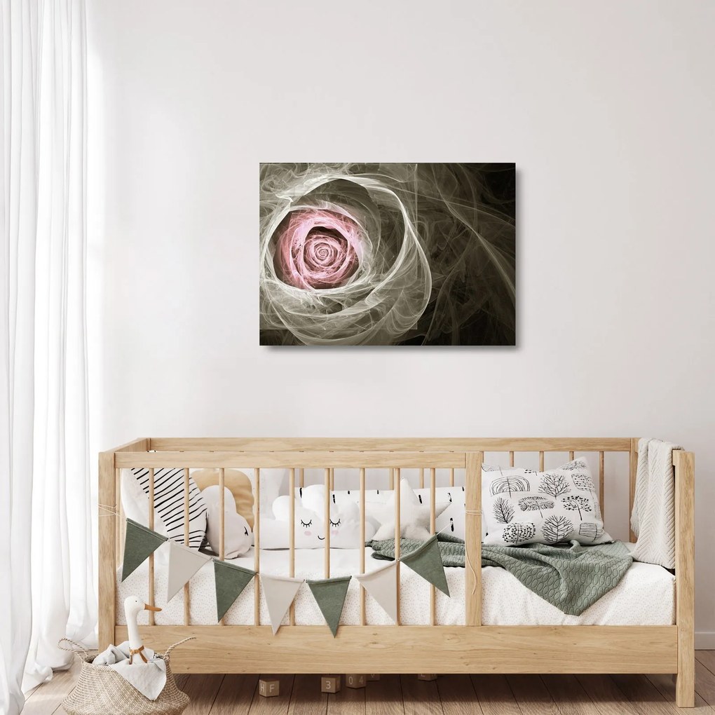 Obraz na szkle - Abstrakcyjny róż jasnoróżowy (70x50 cm)