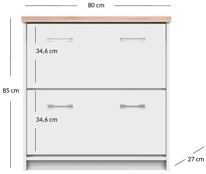 Biała Szafka Na Buty L4-R76