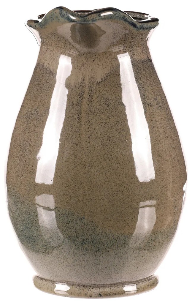 Dzbanek ceramiczny szary, 18 x 20 x 28 cm, duży, 28 cm