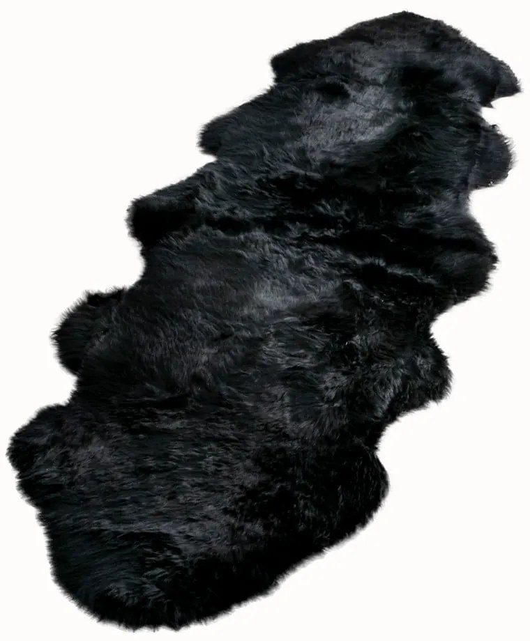 Czarna skóra owcza Native Natural Double, 60x240 cm