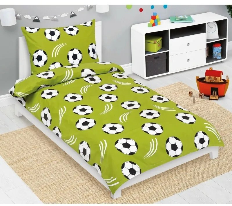 Bellatex Pościel bawełniana Junior Piłka nożna, 140 x 200 cm, 70 x 90 cm