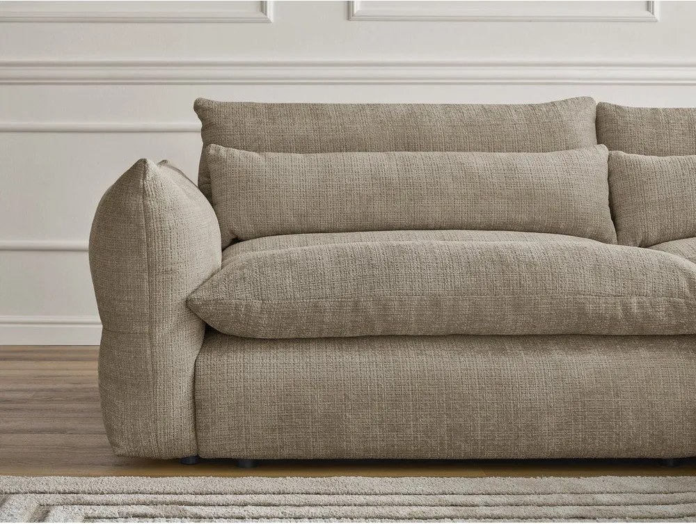 Beżowa sofa z tkaniny szenilowej 276 cm Neil – Bobochic Paris