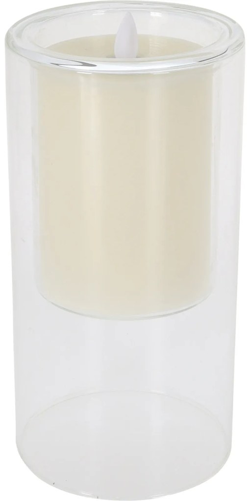 Świeca led w szkle, kolor kremowy