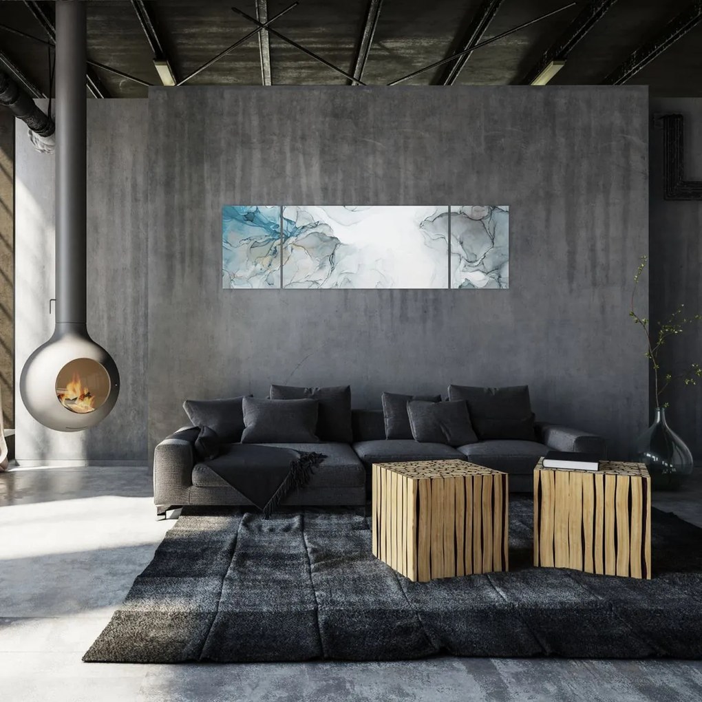 Obraz - Niebieski marmur (170x50 cm)