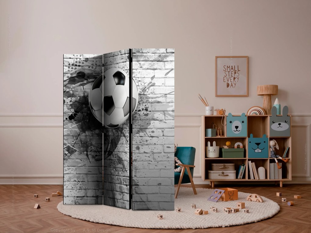 Parawan dwustronny Dla dzieci 135x172 cm 3-częściowy czarny ARTGEIST B