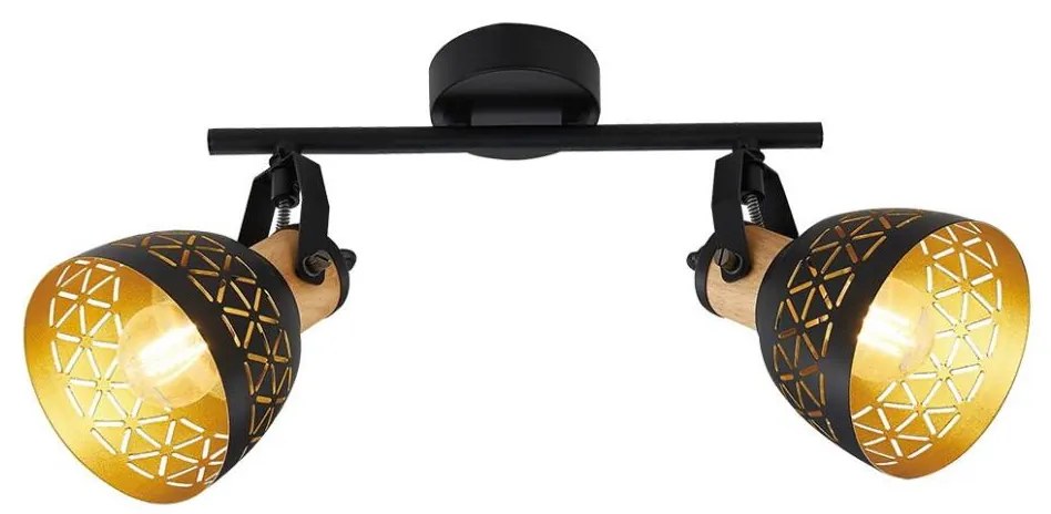 Prezent 27523 - Lampa punktowa MESCALA 2xE14/40W/230V czarna