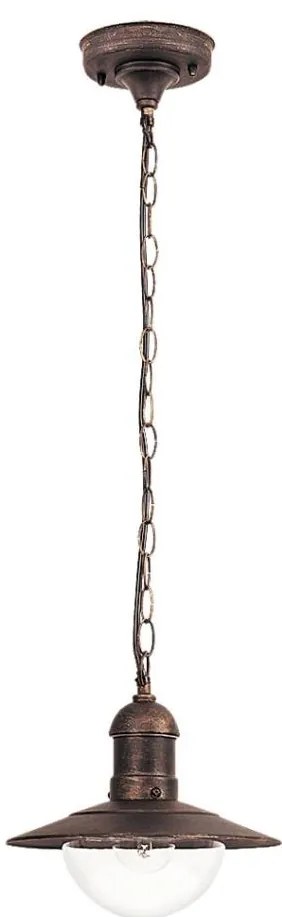 Brilagi - Zewnętrzna lampa wisząca MOLDE 1xE27/60W IP44 brązowa/patina