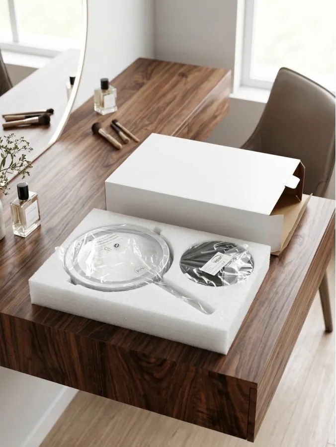 Lusterko Do Makijażu PREMIUM Kosmetyczne POWIĘKSZAJĄCE 10X Podświetlane LED