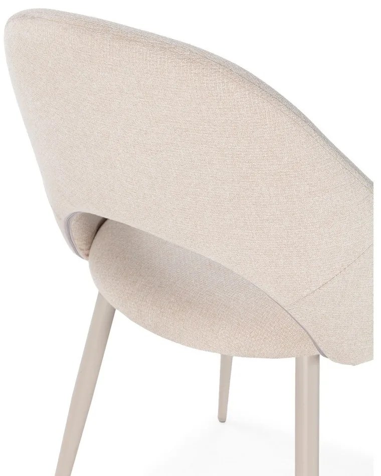 Beżowe tapicerowane krzesła zestaw 2 szt. Lia – Marckeric