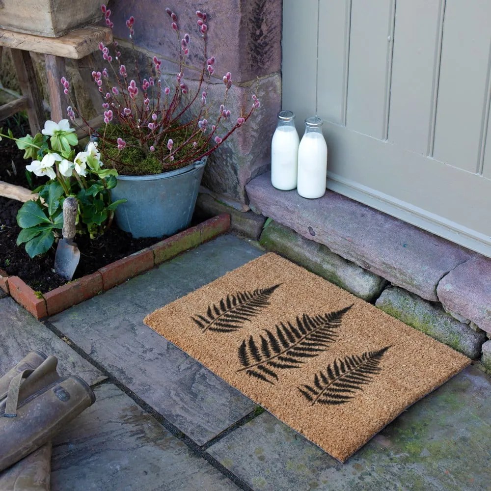 Wycieraczka z włókna kokosowego 40x60 cm Fern Leaf – Artsy Doormats