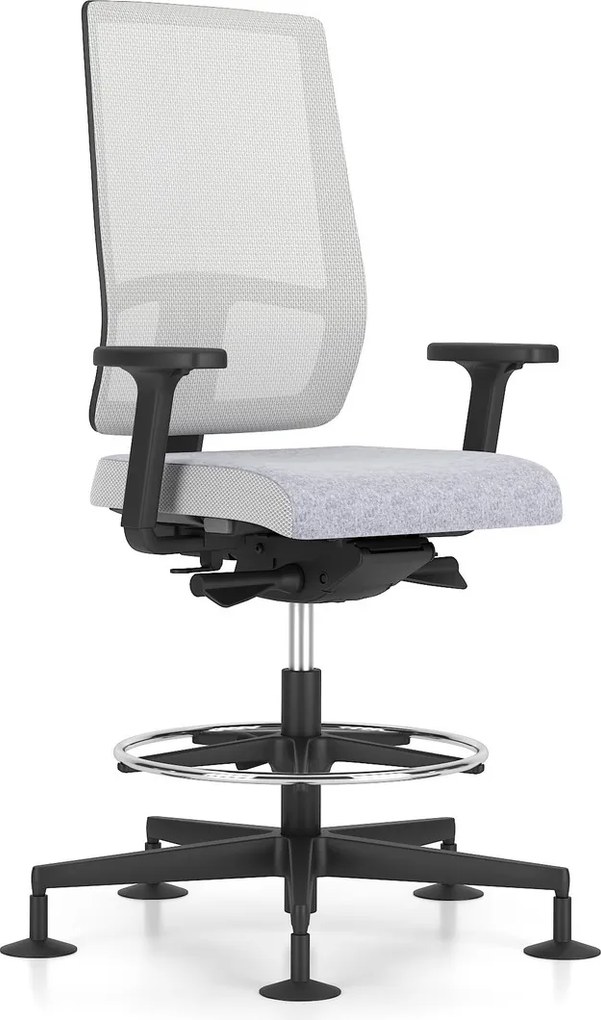 Obrotowy hoker do biura z siatkowym oparciem X-Line Counter Swivel Chair Mesh