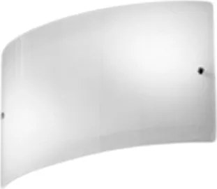 Michela duża lampa ścienna 35x10cm błyszcząca biała 2XE14, szkło gięte i chromowana podstawa, IP20, maks. 2x28W, elegancka lampa ścienna