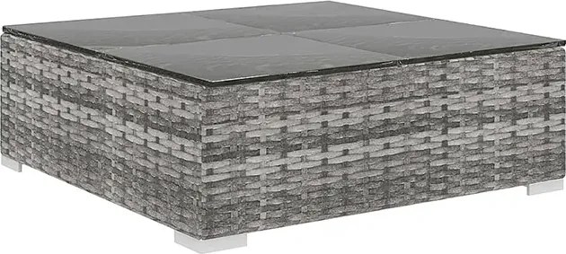 Szaro-kremowy 9-częściowy wypoczynkowy zestaw do ogrodu S5-H08