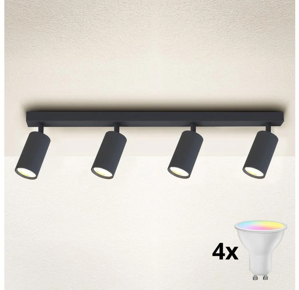 Brilagi - Ściemnialna oprawa punktowa LED SELE 4xGU10/6,5W/230V antracyt