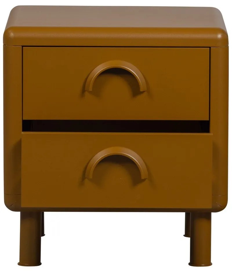 Metalowa szafka nocna w kolorze ochry Rune – WOOOD