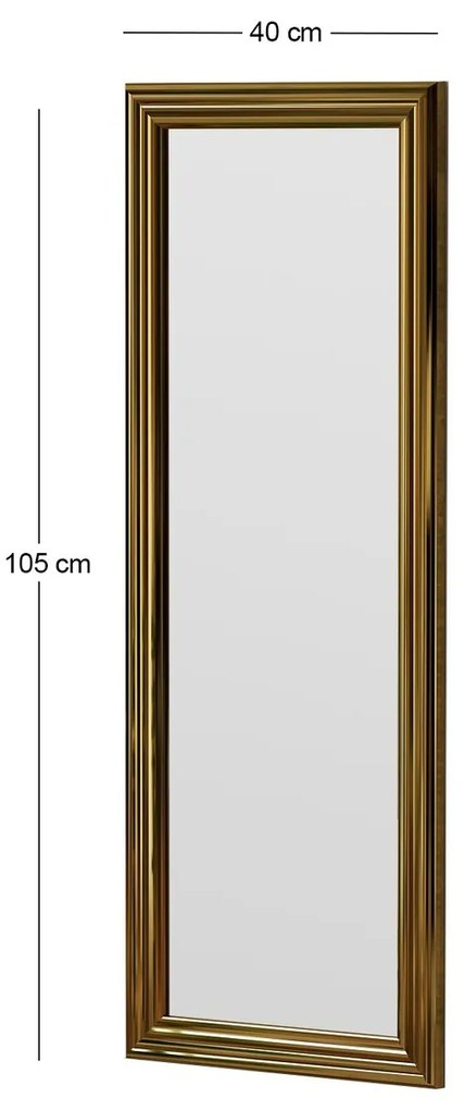 Lustro Smooth Gold 40 x 105 cm