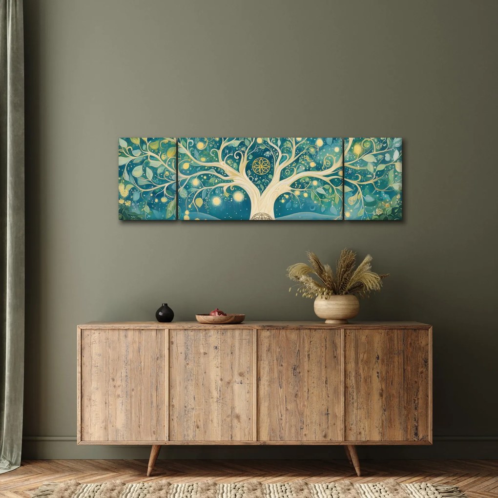Obraz – Magiczne drzewo ze spiralami (170x50 cm)