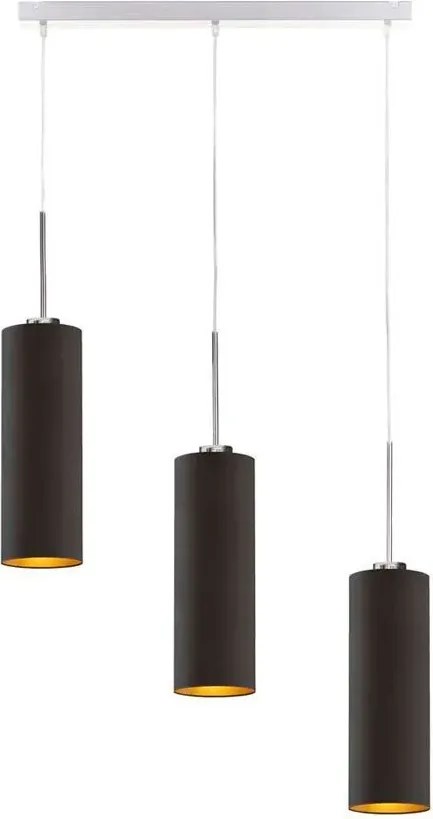 Lampa wisząca z podłużnymi kloszami na stalowym stelażu - Z7-Z39