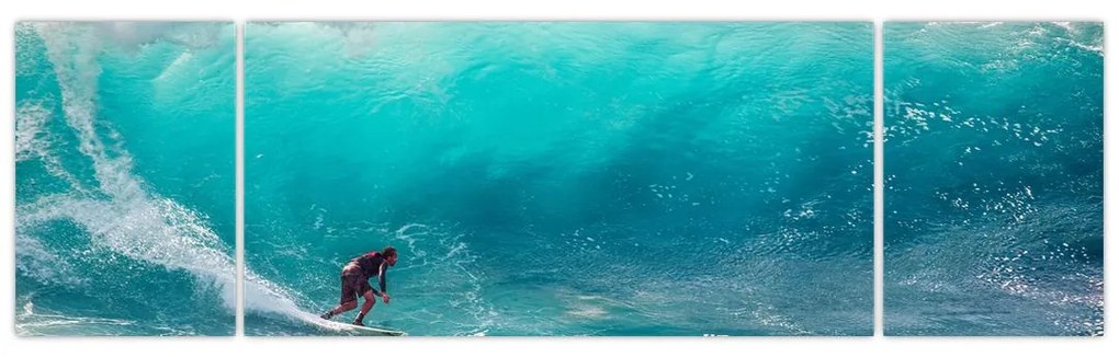 Obraz surfera na falach (170x50 cm)